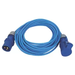 Carroll & Meynell Blue 230V Extension Lead 14m x 1.5mm² - Heavy Duty Industrial Grade