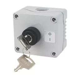 Hylec 1DE.01.09AG-SF Double Pole Key Selector Switch NO/NC - Best Seller for Control Stations