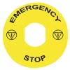 Schneider Electric Emergency Stop Legend Plate 90mm - Yellow/Black - 10 Pack | Push Buttons -Industrial Controls Shop 394HV P