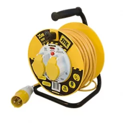 Masterplug LVCT2516/2-XD 16A 2-Gang 25m Cable Reel 110V - Heavy Duty Industrial Extension Lead