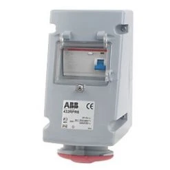 ABB 32A 3P+N+E Industrial Socket with 40A RCD 240/415V - Heavy-Duty Safety Plug