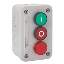 Schneider Electric XALE33V2M Double Pole Flush Push-Button Isolator Switch with Pilot Light NO/NC - Premium Quality