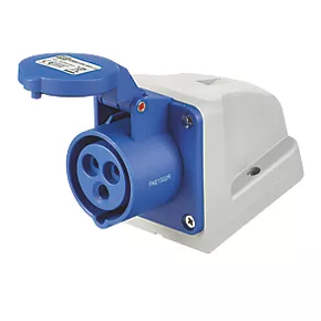 MK 16A 2P+E Surface Outlet 200-250V - Durable Industrial Socket for Heavy-Duty Use